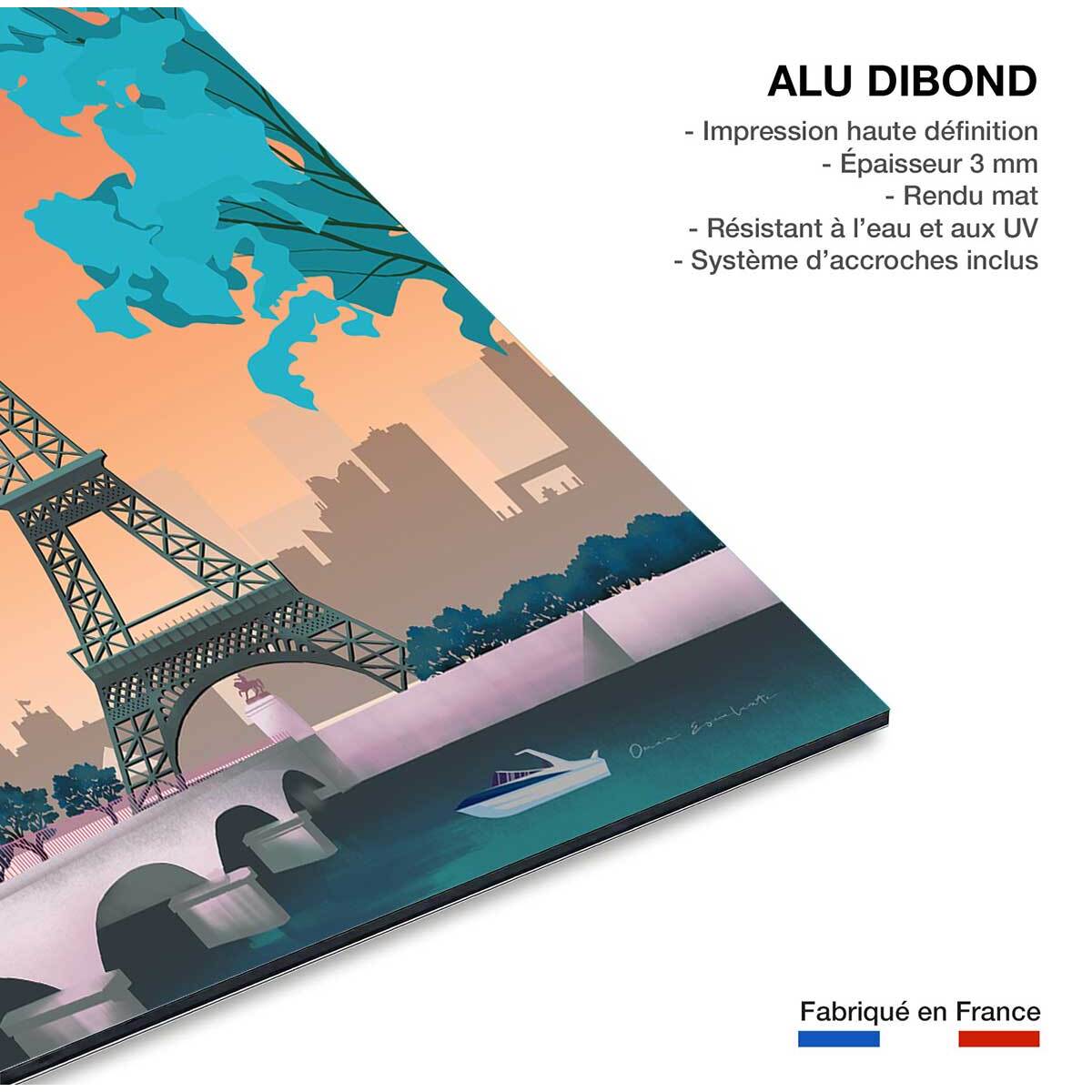 Tableau ville Paris France Tableau alu Dibond