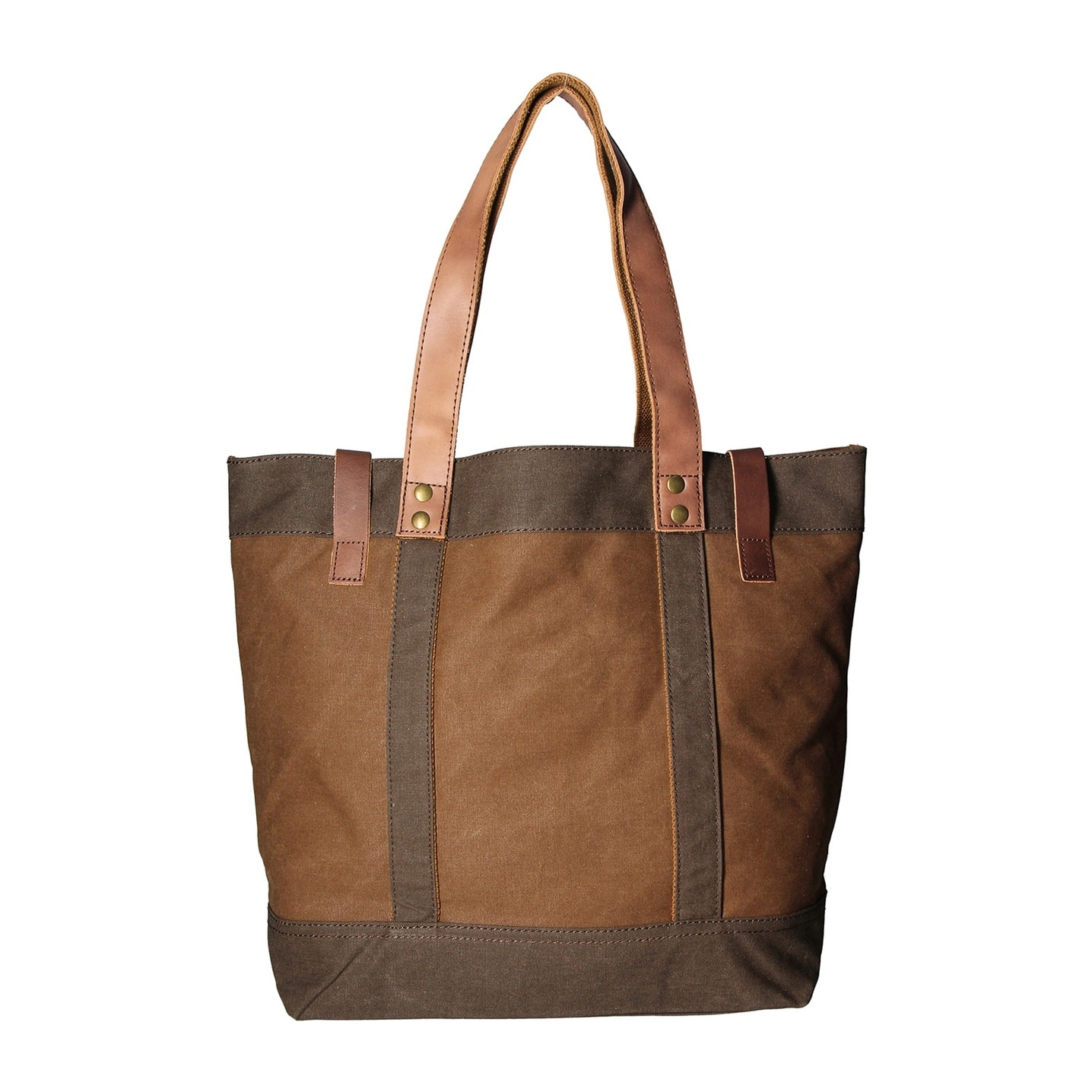 Borsa a mano unisex - Modello Maura - Canvas e pelle - 38.0 x 37.0 x 16.0 cm