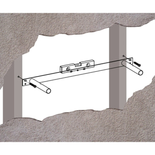 Mensola a scomparsa 60 cm rovere sonoma
