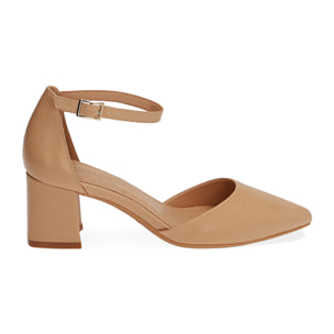 Décolleté nude, tacco 6 cm