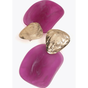 Orecchini Combinati Metallo e Acrilico