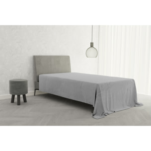 LENZUOLO SOPRA MAX COLOR MADE IN ITALY COTONE-GRIGIO CHIARO SINGOLO