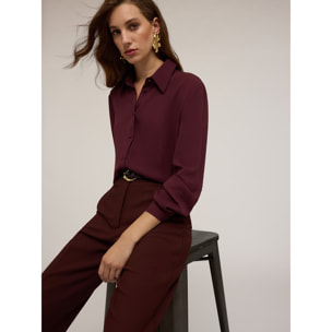 Motivi - Camicia con bottoni foderati - Bordeaux