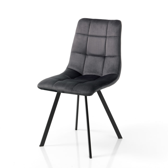 ORESTELUCHETTA set 4 sedie AMELIE BLACK