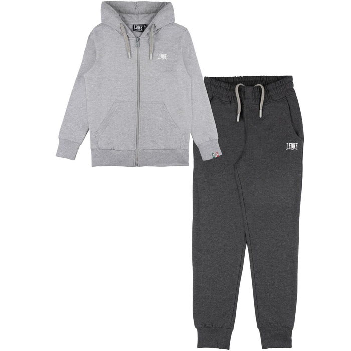 Chándal de invierno para niños Leone 1947 Street Style con capucha y cremallera