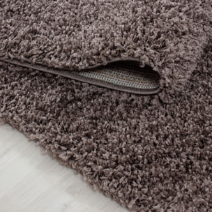 Tapis poils longs shaggy tissé motif uni ZASIVE