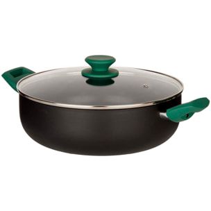 CACEROLA ALUMINIO PRENSADO GREEN 28CM C TAPA