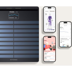 Pèse personne connecté WITHINGS Body Scan noir