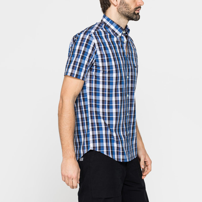CAMICIA A MANICA CORTA IN COTONE CON FANTASIA