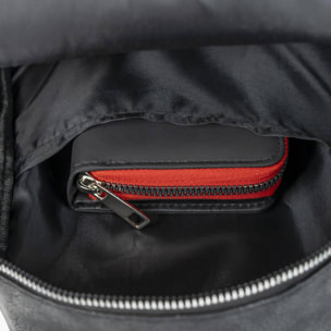 Mochila casual de minnie - color negro - 22.5x22.5x7 cm - fabricada en pu - estampado de minnie