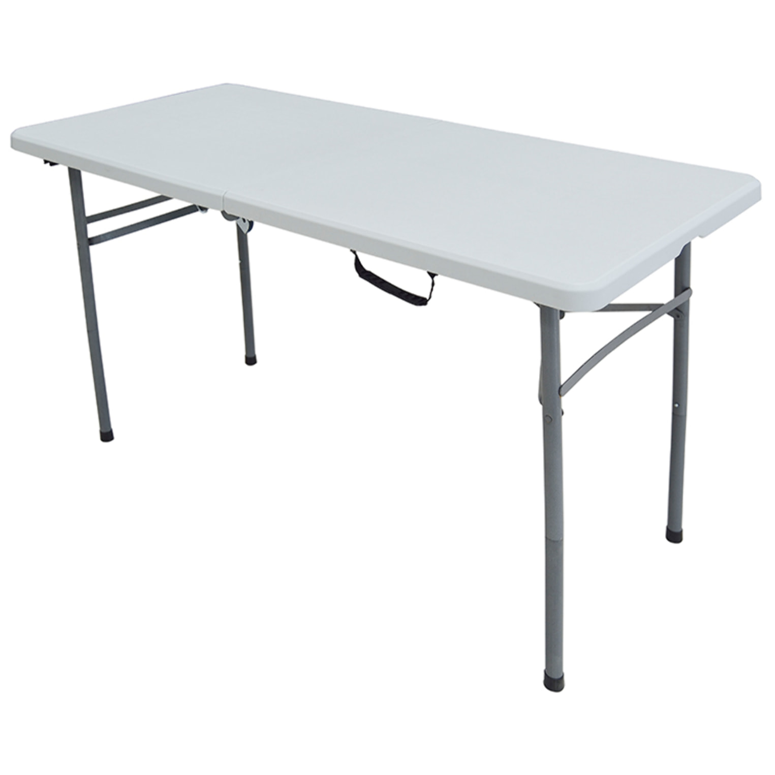 Mesa multifuncional 122 x 61 x 74 cm de sobre rígido, plegado de patas y asa para su desplazamiento