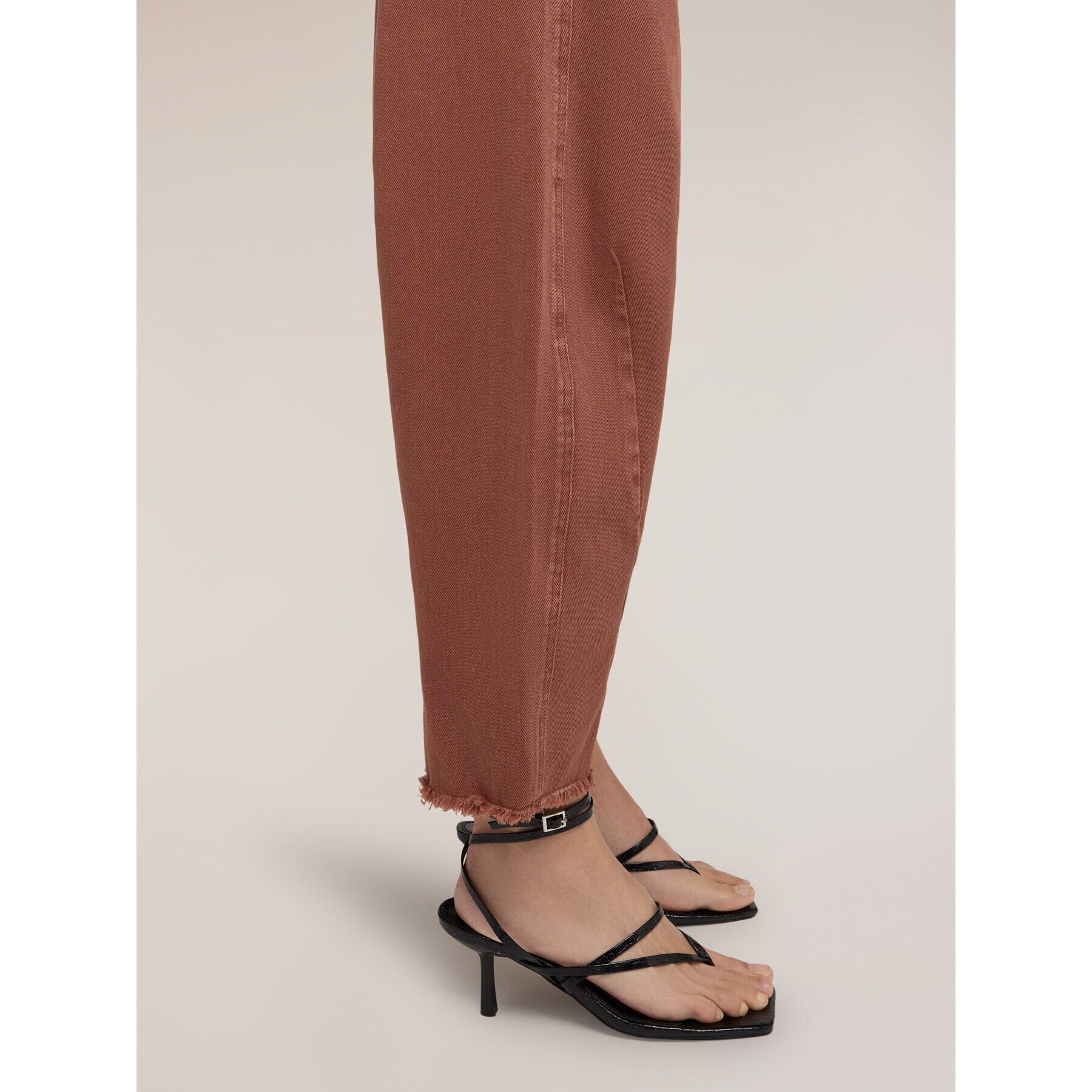 Motivi - Pantaloni balloon in drill di cotone - Marrone