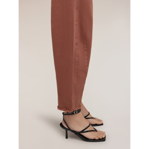 Motivi - Pantaloni balloon in drill di cotone - Marrone