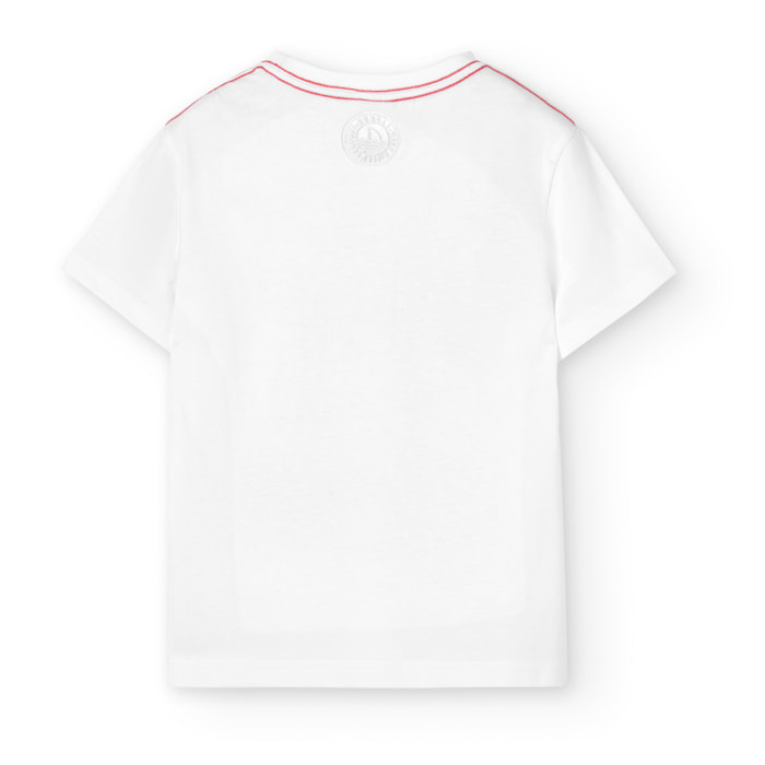 Camiseta niÃ±o estampada, mangas cortas, blanco, 838223