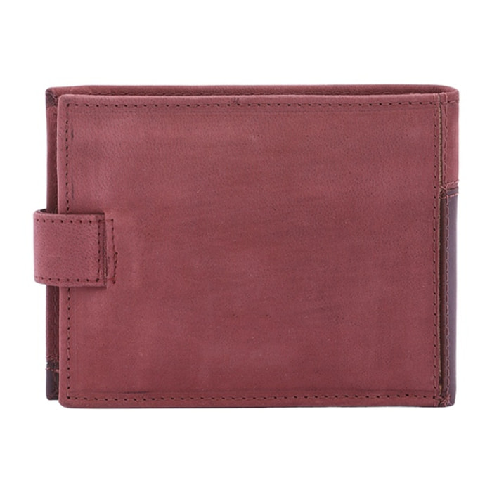 Portafoglio uomo in vera pelle - Modello False - Casual - 10.5 x 13.0 x 3.0 cm