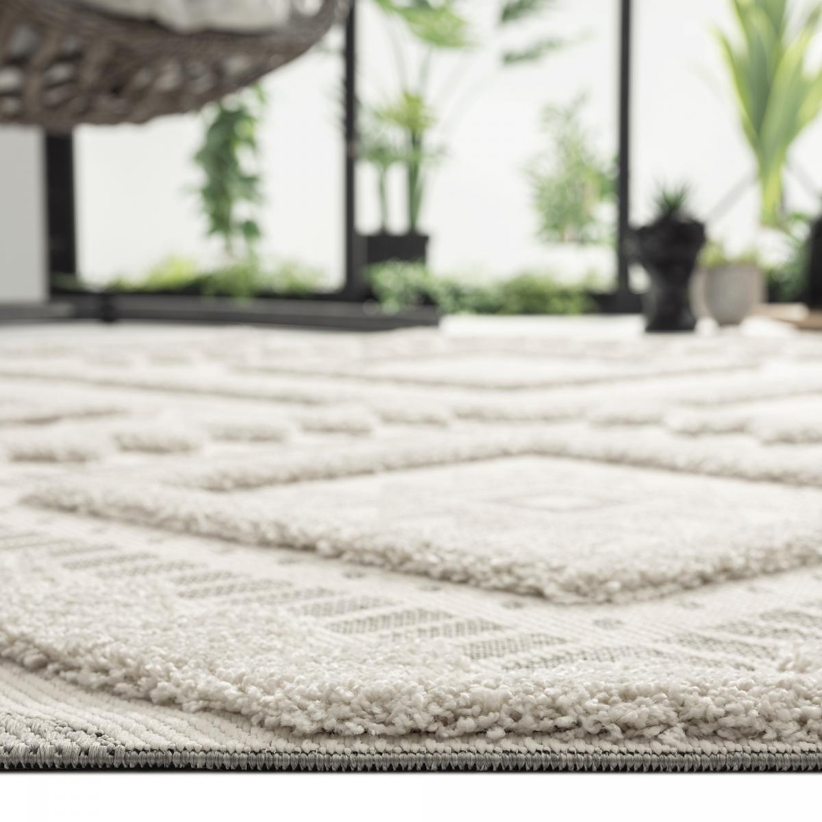 Tapis salon et chambre tissé motif ethnique NEJU
