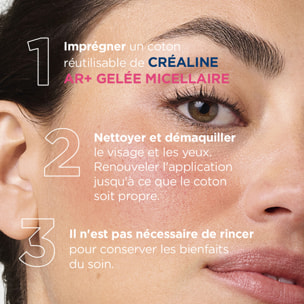 Crealine AR+ - Gelée Micellaire - Nettoyant anti-rougeurs démaquillant apaisant