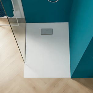 Receveur zero ressaut Le Valence blanc céramique avec cache-bonde