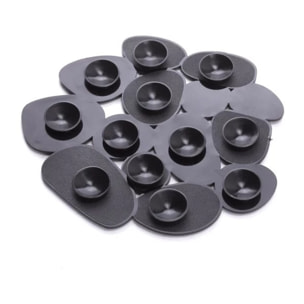 Lot de 4 Tapis antiderapants de douche ou baignoire PVC GALETS 12x13cm Noir MSV