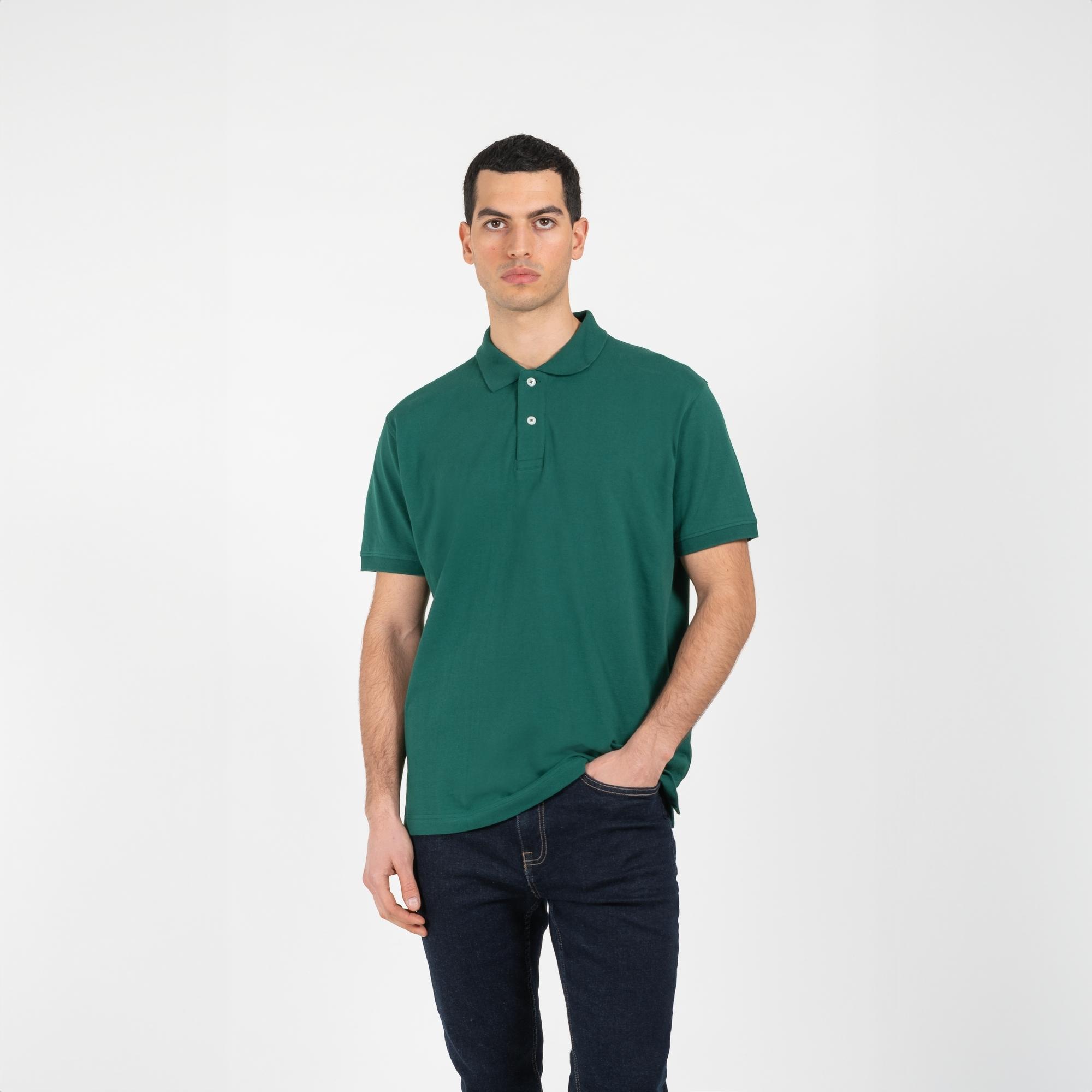 Polo piquet di cotone bio washed