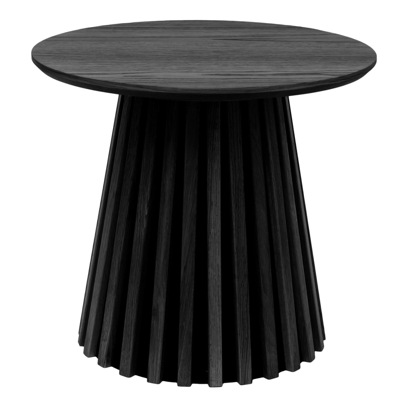 Tavolino da appoggio Osaka in impiallacciatura di rovere nero ø50 cm