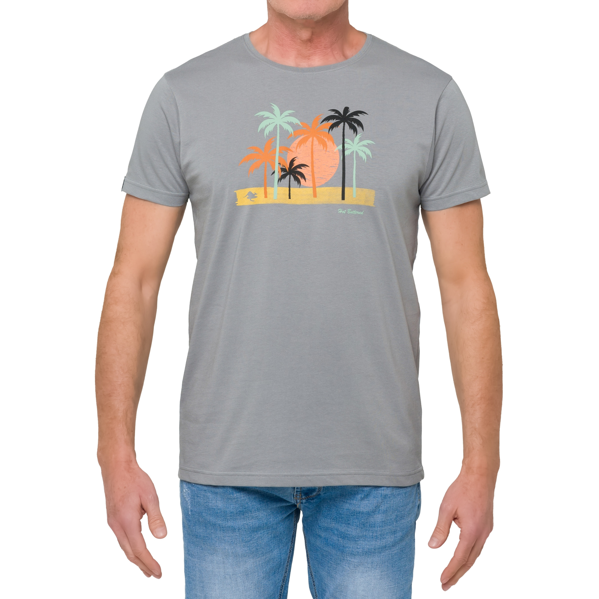 T-shirt in cotone 150 gr Hot Buttered Waigeo grigio.