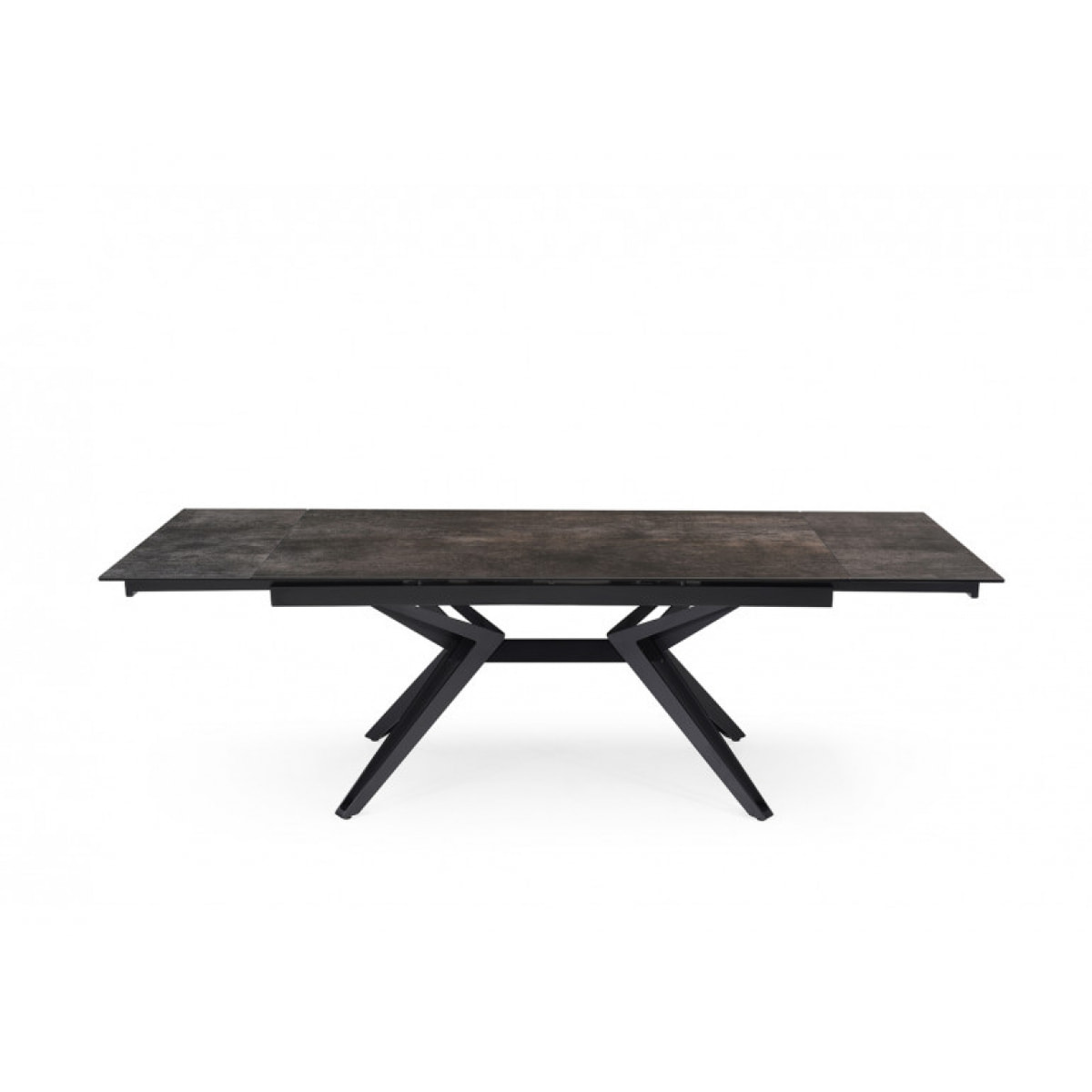 Table extensible en céramique finition iron L160/240cm - 9 piètements - UNIK