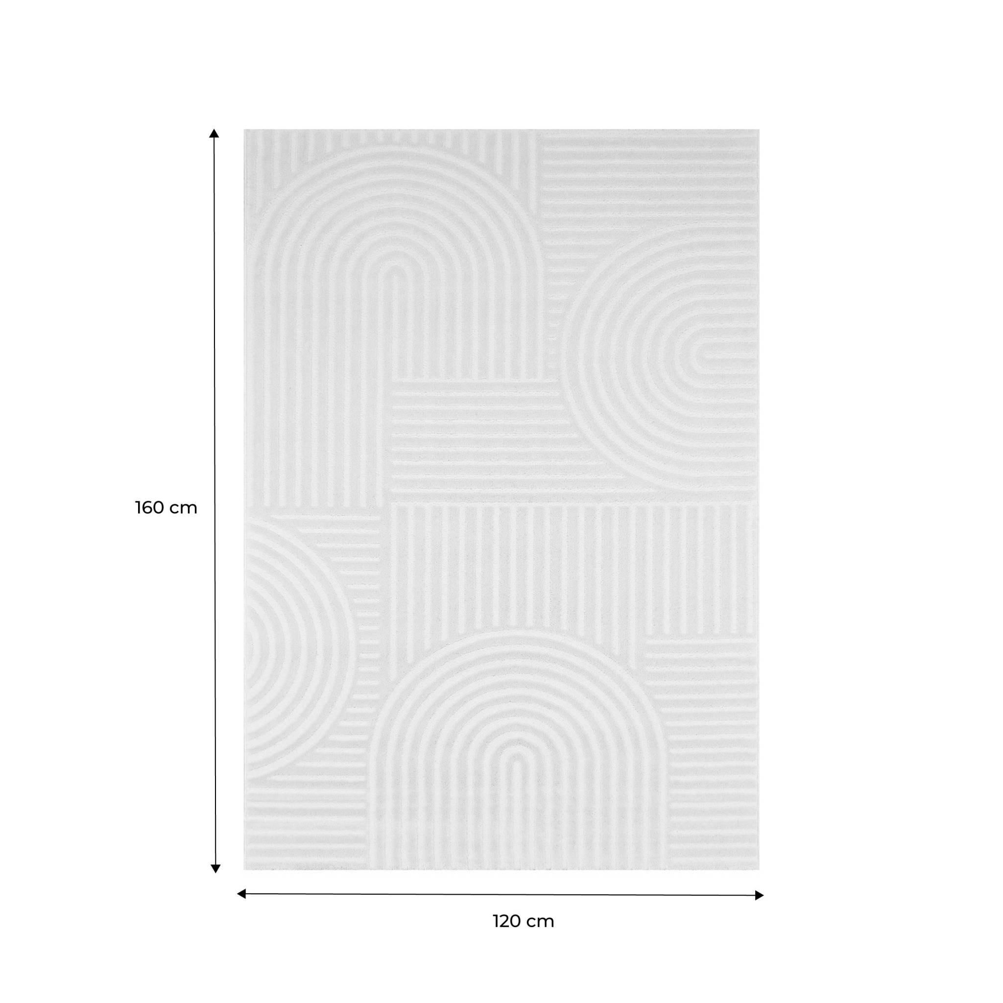 Tapis intérieur motif graphique arches créme JENNY