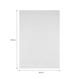 Tapis intérieur motif graphique arches créme JENNY