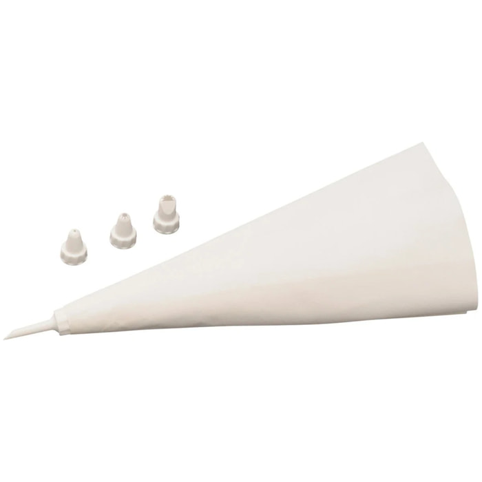 Poche à douille réemployable et 4 embouts plastique 31 cm Zenker Smart Pastry