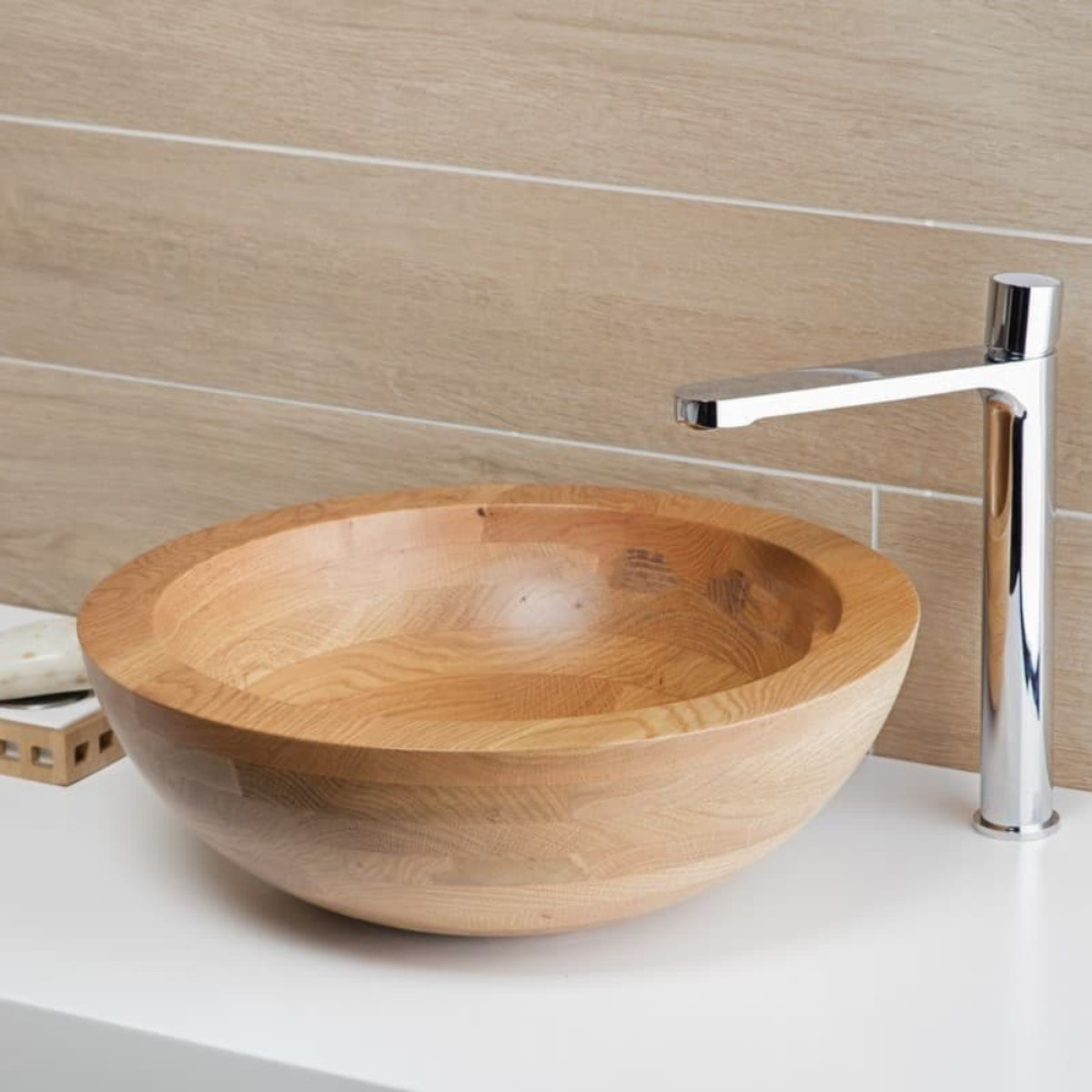 Mitigeur de lavabo XL Fusion avec levier de vidange en verre blanc (SATBSFU285BS)