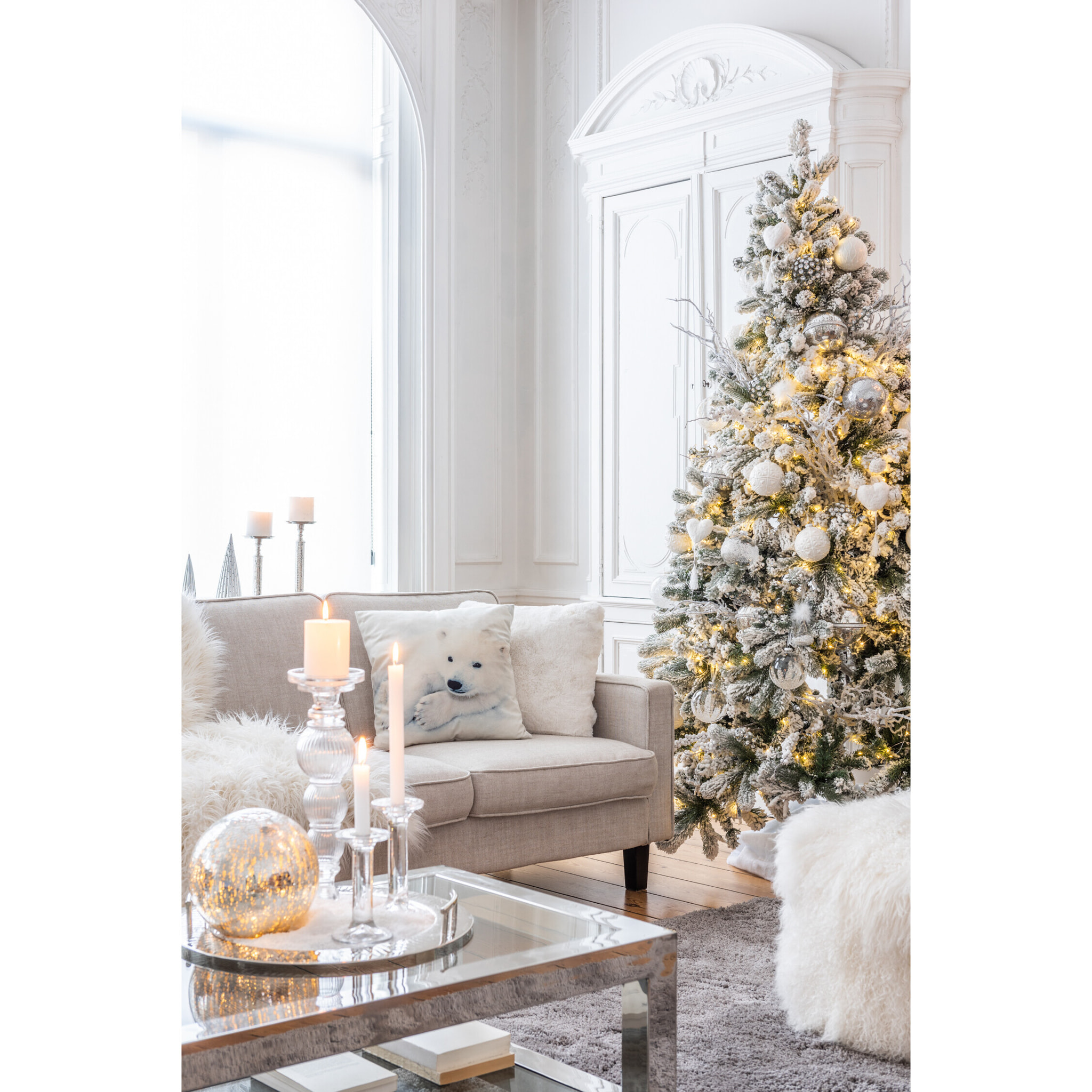 J-Line chandelier Lisse - verre - transparent - large