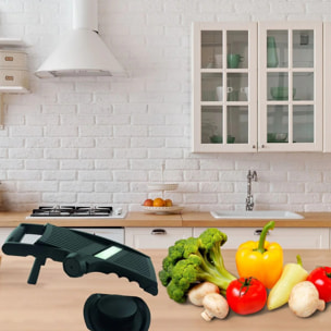 Ensemble de 2 Mandolines professionnelles pour trancher et râper Fackelmann Handmade Tradition