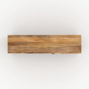 Buffet 3 portes et 3 tiroirs en cannage - Tiki