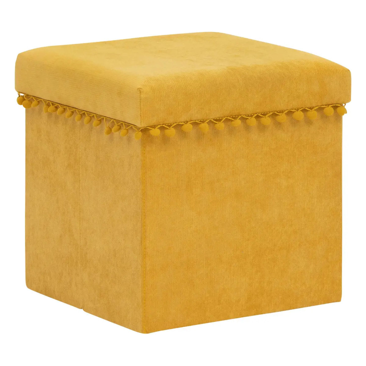 Pouf pliant "Mémo" 40x38cm ocre