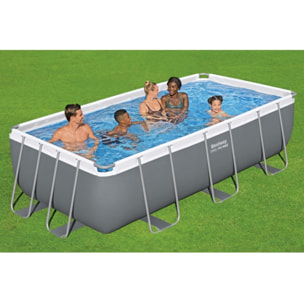 Bestway Piscine hors sol tubulaire rectangulaire Bestway Steel Pro Max 404 x 201 x 100 cm gris