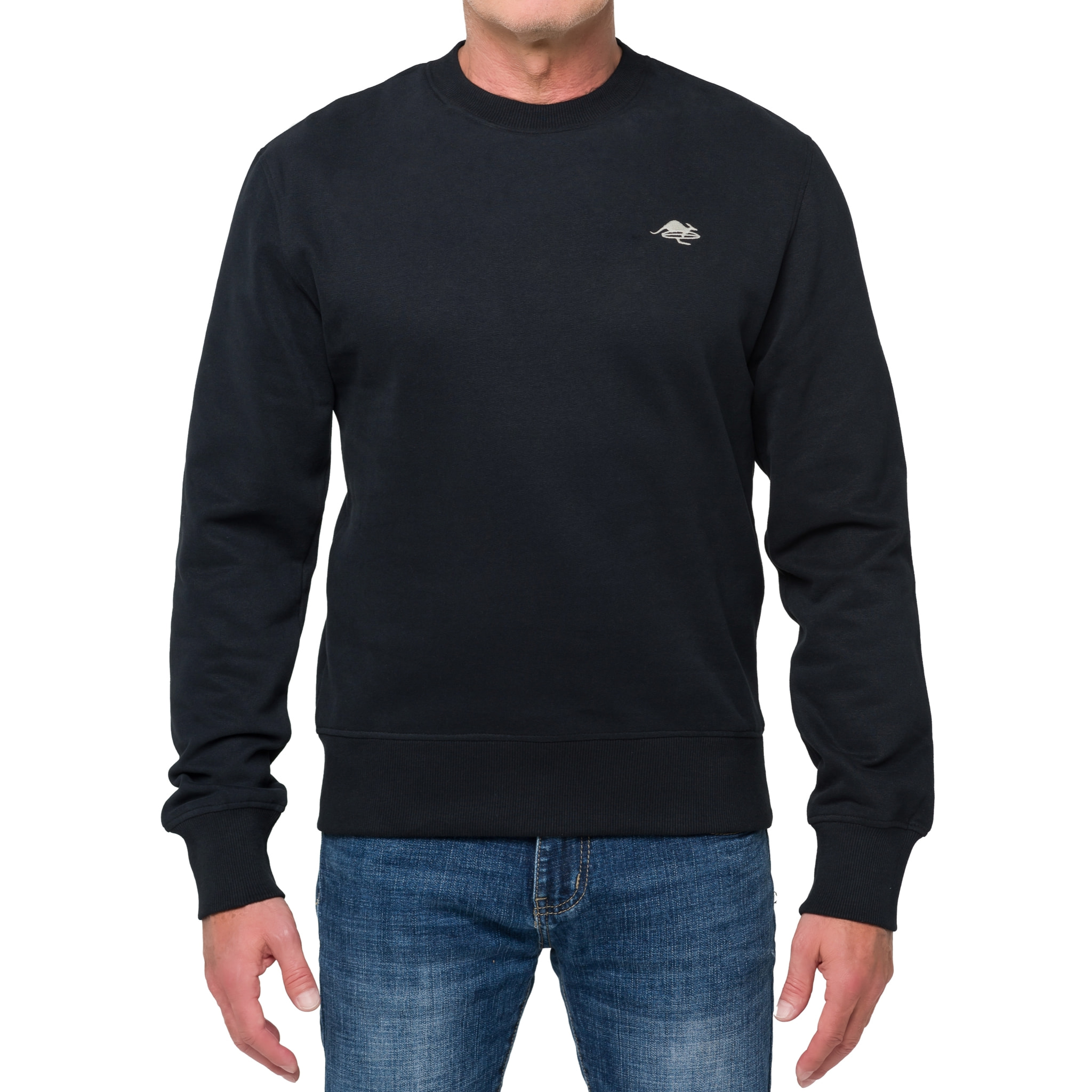 Sudadera de cuello redondo Hot Buttered Eagle Negro