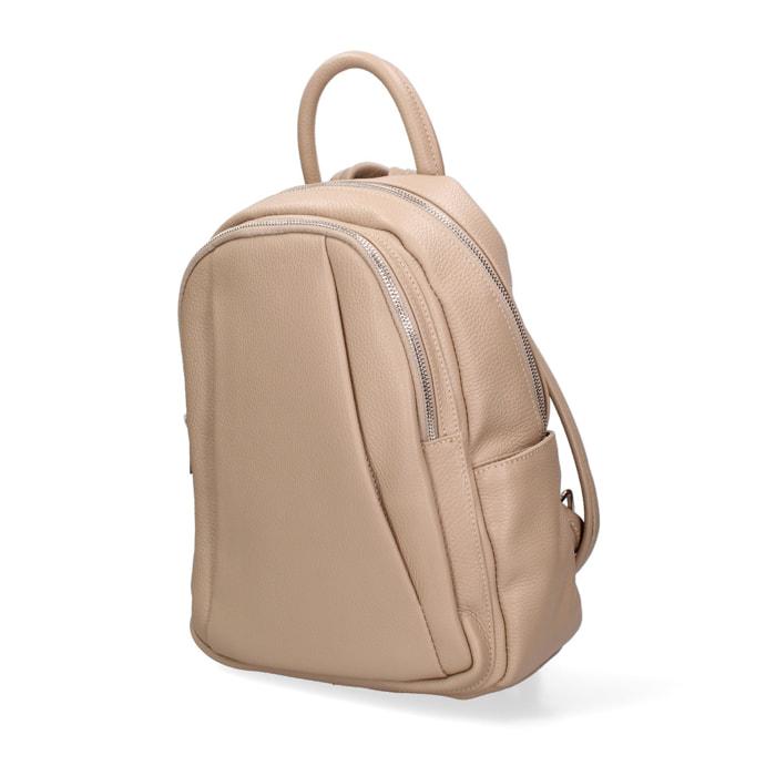 Zaino da donna in pelle Made in Italy - Modello Ísara - Casual - 26.0 x 31.0 x 11.0 cm