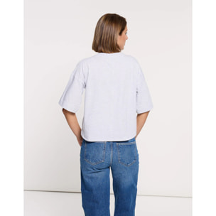 Camiseta Manga Corta Gris Claro - Dogy