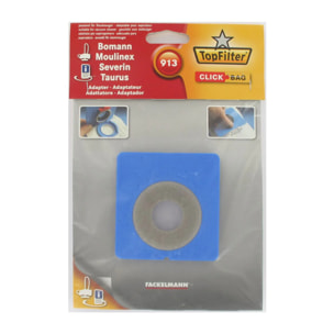 Boite de 4 sacs aspirateurs universels Top Filter avec Adaptateur Click Bag pour aspirateurs Moulinex