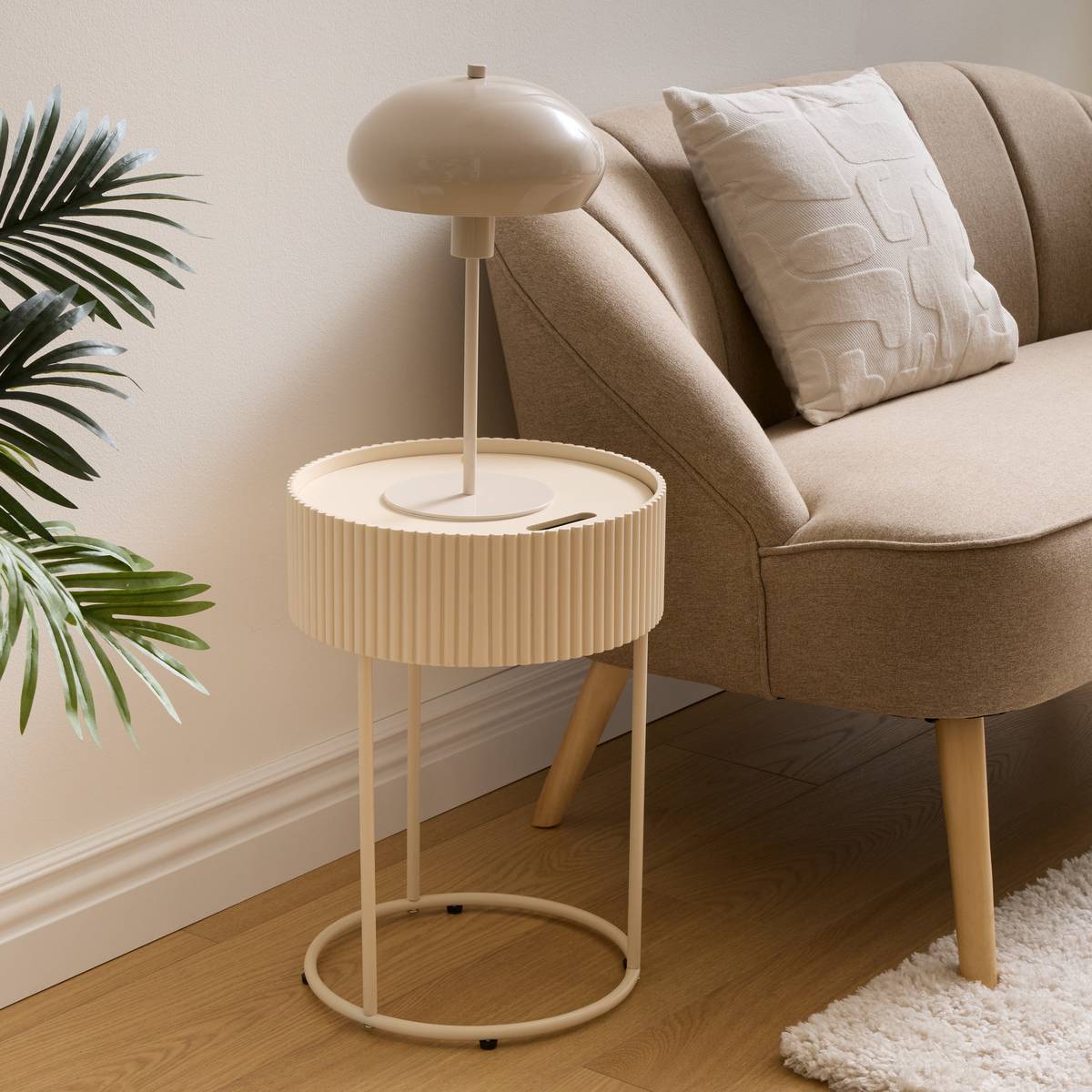 Table d'appoint Juna beige 33x33x48cm