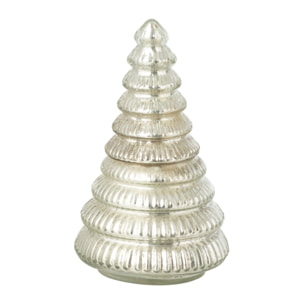 J-Line bougie parfumée Arbre Cotelé - verre - argent - small
