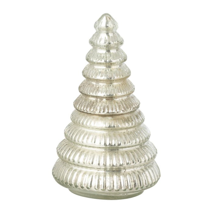 J-Line bougie parfumée Arbre Cotelé - verre - argent - small