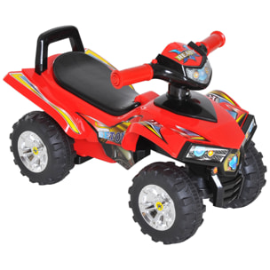 Quad Correpasillos Infantil con Bocina Música Luces Rojo