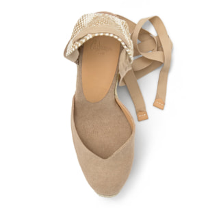 Alpargata cuña de yute 11cm doble plataforma