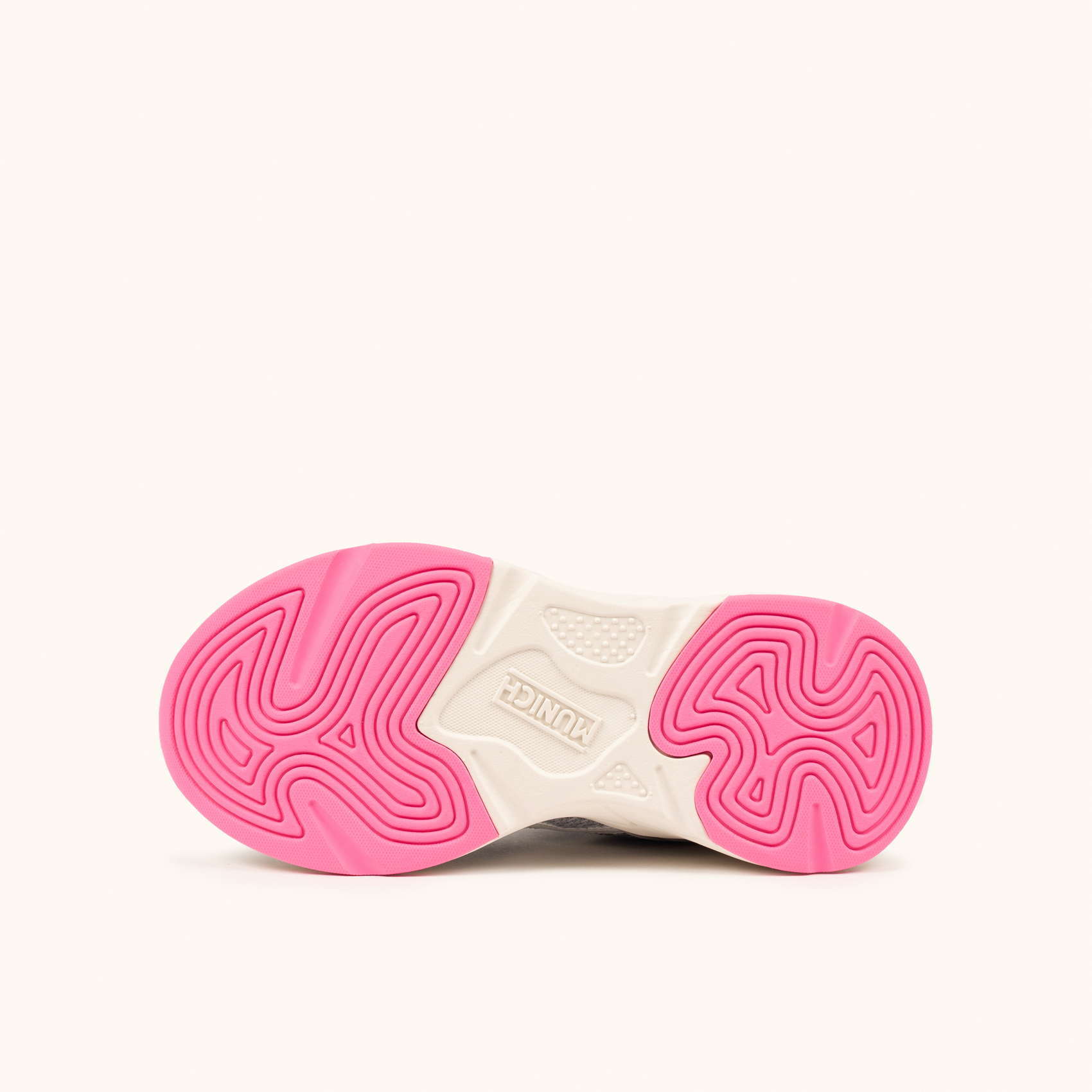 Zapatilla Infantil Gris y Rosa con Cierre de Velcro MUNICH MINI TRACK VCO 24