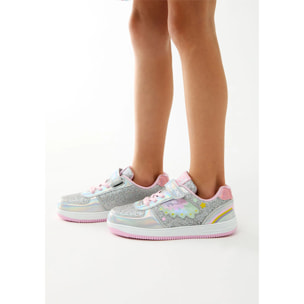 Zapatillas de Niña Brillantes con Glitter en Plata