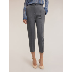 Motivi - Pantaloni in jersey in misto lana - Grigio