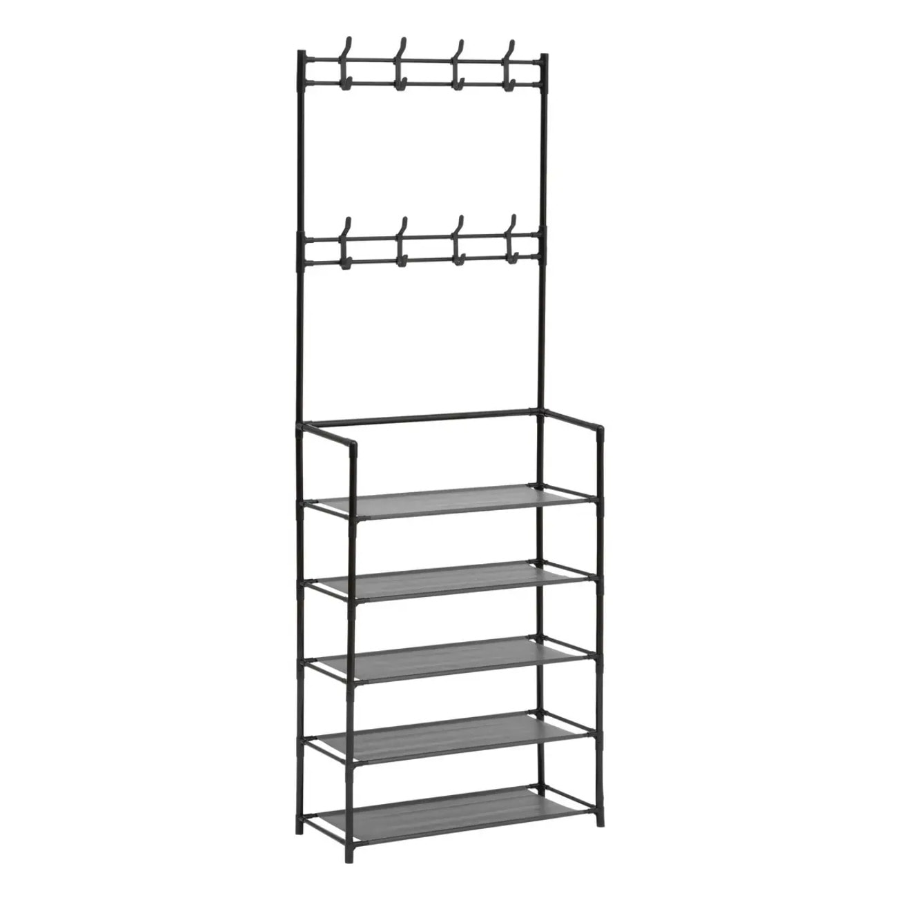 Vestiaire "Intissa" 5 étagères en acier noir H170cm