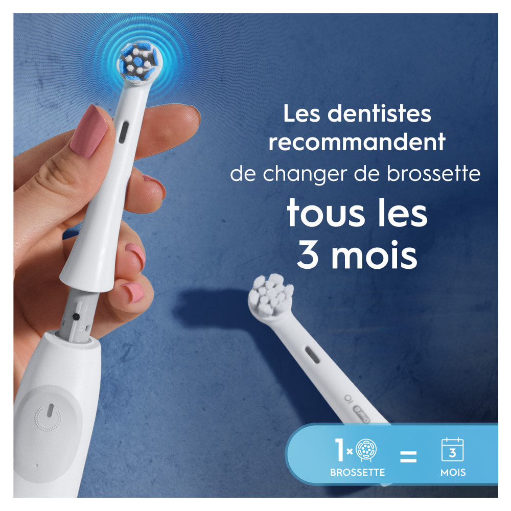 Oral-B Série iO Gentle Care, Brossettes rondes de rechange Authentiques, Convient aux Gencives sensibles, 6